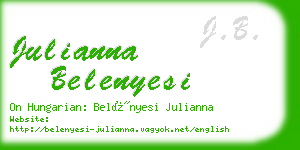 julianna belenyesi business card